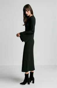 MICRO CREPE TRAPEZE SLEEVE DRESS