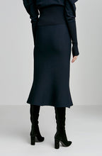 CREPE KNIT PEPLUM SKIRT