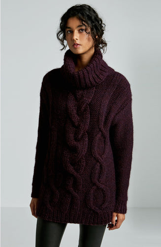 HAND KNIT CABLE SWEATER
