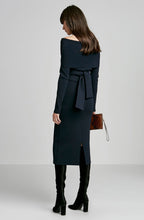 CREPE KNIT LS COLD SHOULDER DRESS