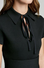 CREPE KNIT POLO DRESS