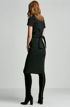CREPE KNIT POLO DRESS