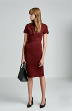 CREPE KNIT POLO DRESS