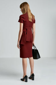 CREPE KNIT POLO DRESS