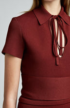 CREPE KNIT POLO DRESS