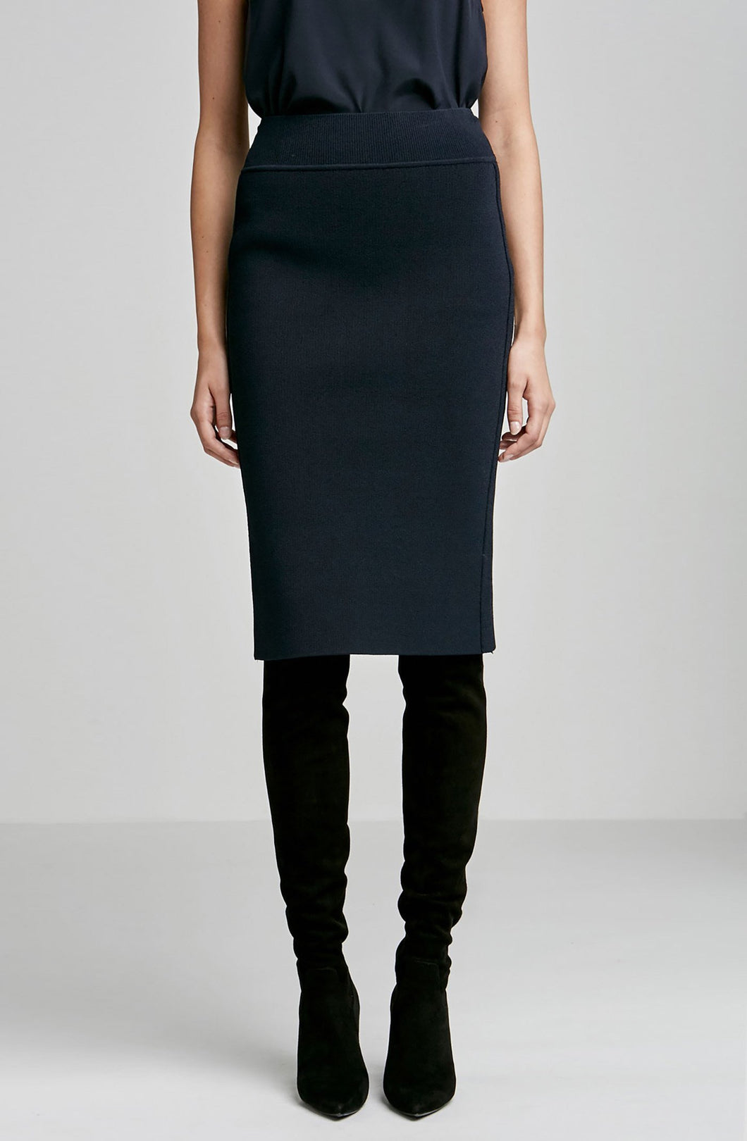 CREPE KNIT TUX SKIRT