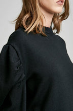 MERINO DRAPED SLEEVE SWEATER