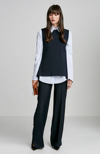 CREPE KNIT DRAPE PEPLUM TANK