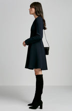 CREPE KNIT EDGE DRESS
