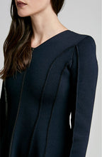 CREPE KNIT EDGE DRESS