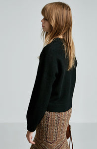 BOILED WOOL CREW NECK