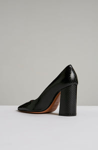 TRAPEZE BLOCK HEEL