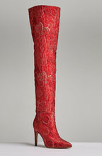 BROCADE OVER THE KNEE BOOT