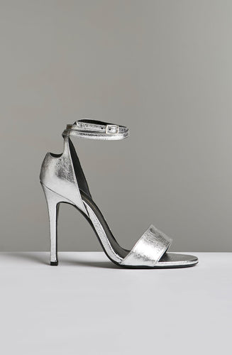 CRYSTAL LEATHER STILETTO