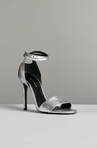 CRYSTAL LEATHER STILETTO