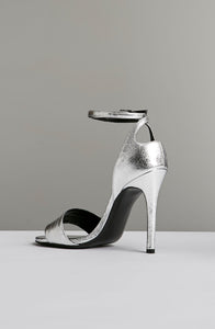 CRYSTAL LEATHER STILETTO